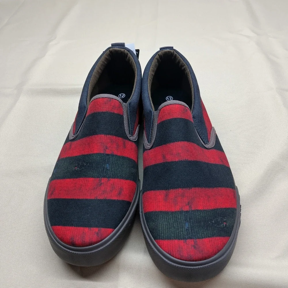 Ground Up A Nightmare on Elm Street Freddy Krueger Striped Slip On Shoes Mens 12